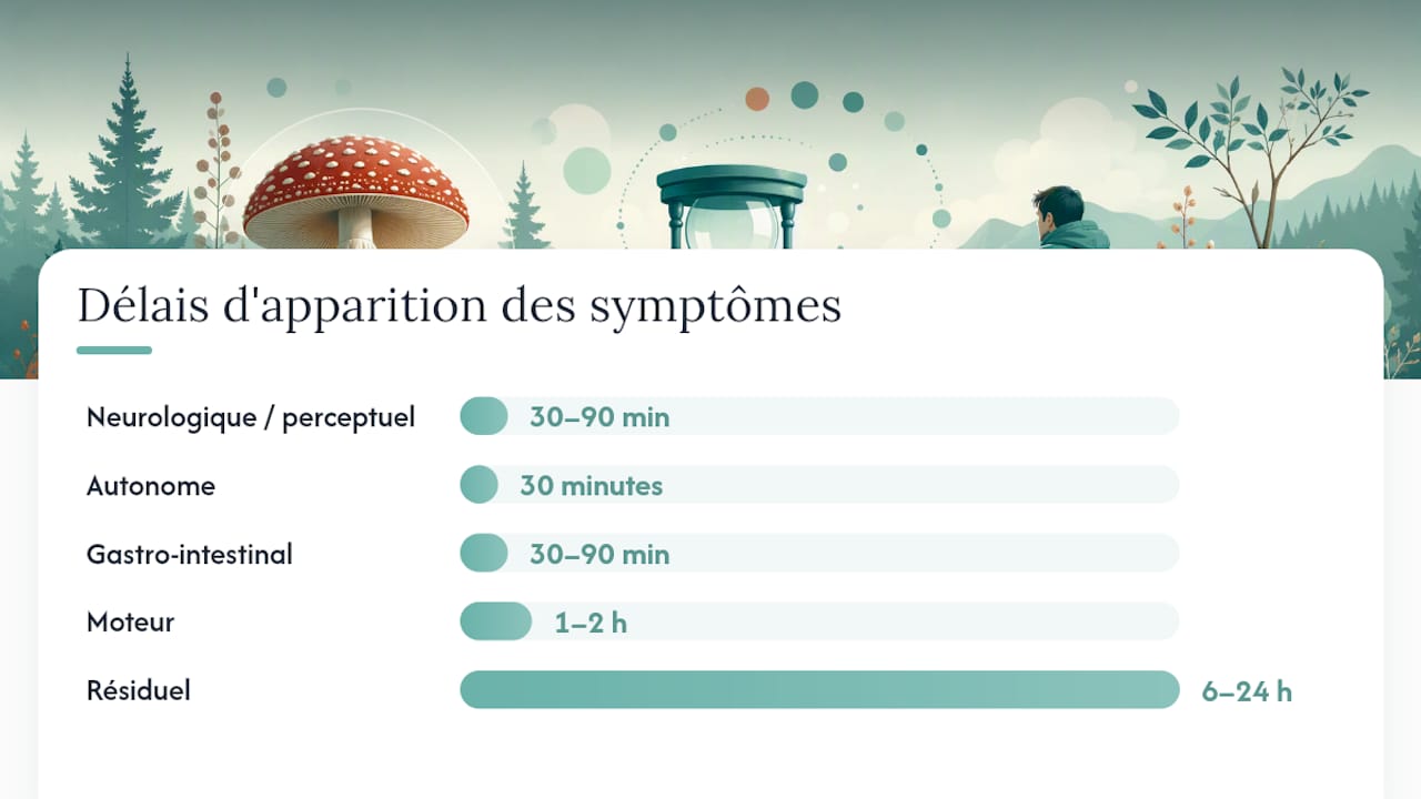 Amanita muscaria : effets, risques et conduite à tenir - Pure Extract CBD Verloop en klinische verschijnselen van vergiftiging door de vliegenzwam