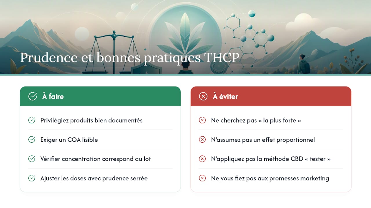 Was uns die Forschung zu THCP wirklich über Vorsicht lehrt – Übersichtsdiagramm