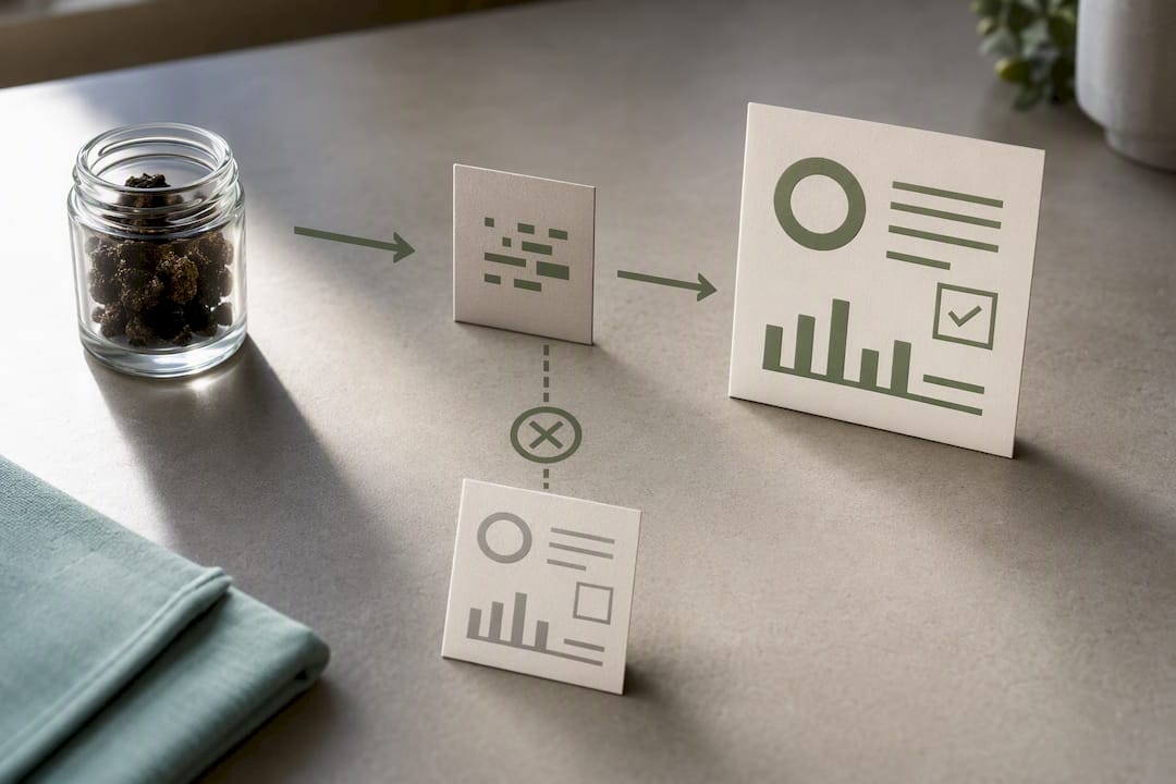 Résine CBD : comment l'utiliser en toute sécurité en 2026 - Pure Extract CBD Comprobación del certificado de análisis (COA) asociado al lote de CBD