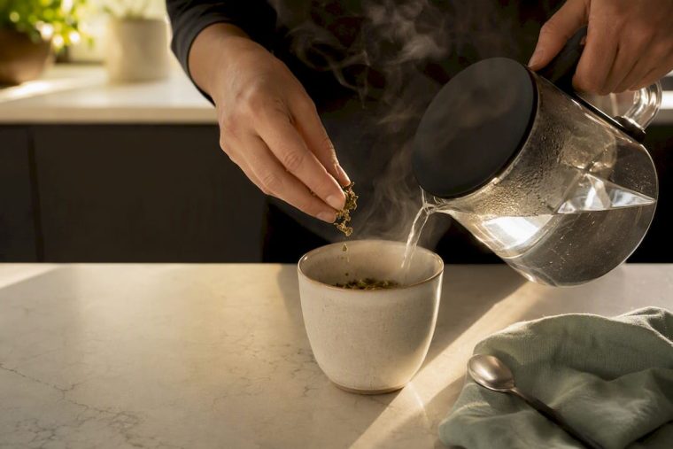 Préparer une infusion au CBD en la couvrant