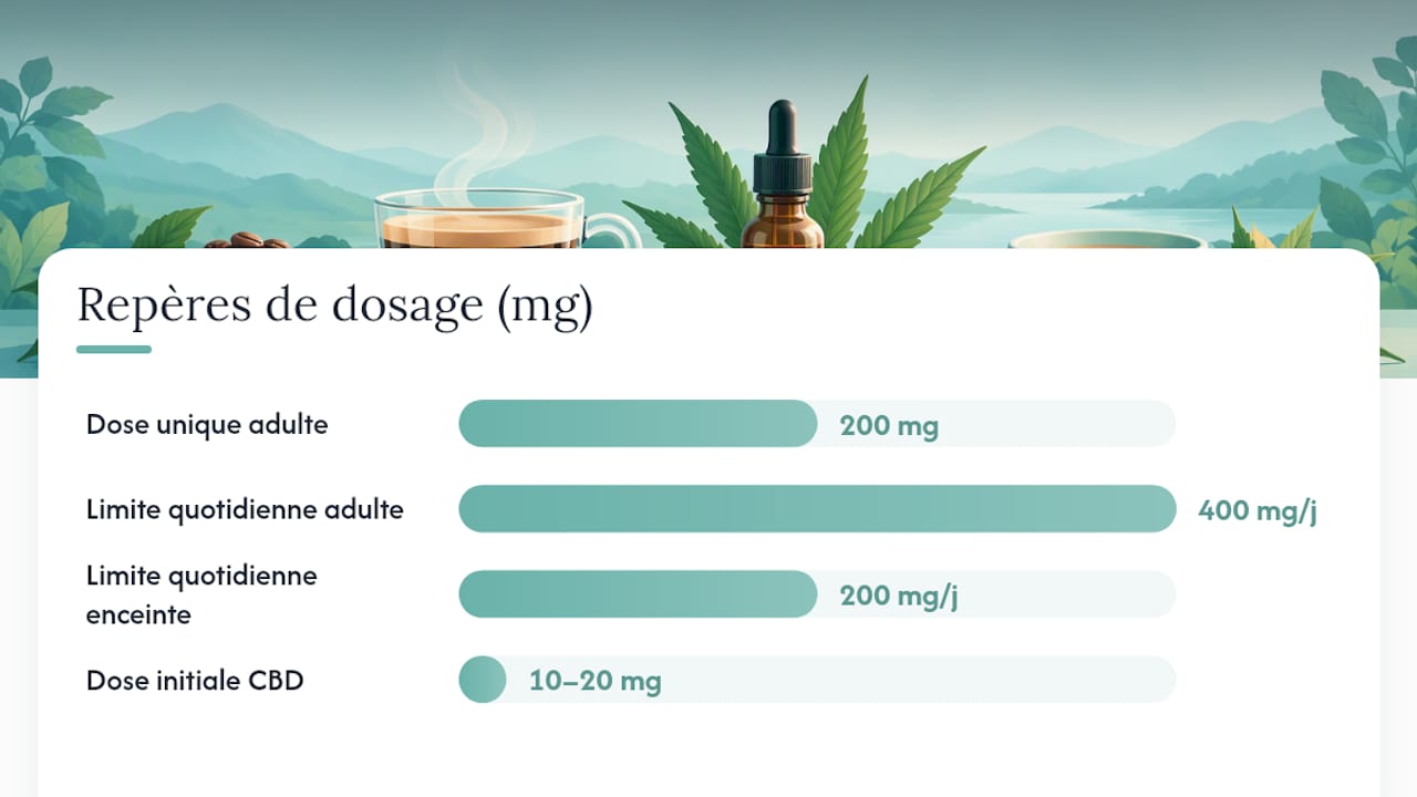 CBD et caféine : effets réels et précautions à connaître - Pure Extract CBD So testen Sie die Mischung aus Kaffee und CBD, ohne böse Überraschungen zu erleben – Übersichtsdiagramm