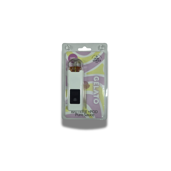 Découvrez le Batterie + Recharge Pod Pure Sauce 1ml Pure Extract CBD, un système compact associant une batterie réutilisable à une recharge Pod Pure Sauce de 1 ml. Une fois équipé, vous pouvez également acheter la recharge seule et conserver votre batterie. Disponible en 14 profils aromatiques : Sweet Watermelon, Super Silver Haze, ZKZ, Blue Cheese, Wedding Cake, Super Lemon Haze, Lemon Cherry Gelato, Golden Berry, Banana Kush, Diesel Note, Pineapple Haze, Gelato, Kush Note et Purple Grape.