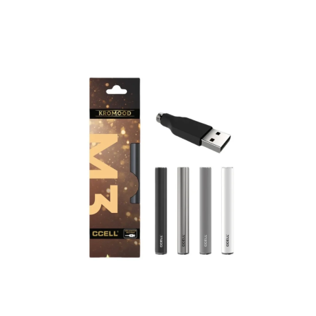 La batterie Vape Pen / Dab Pen CCELL M3 est une batterie compacte et discrète de la marque CCELL, conçue pour accompagner les cartouches compatibles au format Vape Pen. Son design cylindrique minimaliste offre une excellente prise en main et un format facile à transporter. Disponible en noir ou gris, la CCELL M3 constitue une solution simple et pratique pour remplacer une batterie existante ou composer son propre Vape Pen.